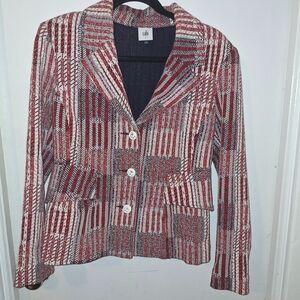 Cabi Patchwork Blazer Jacket Women Size Small